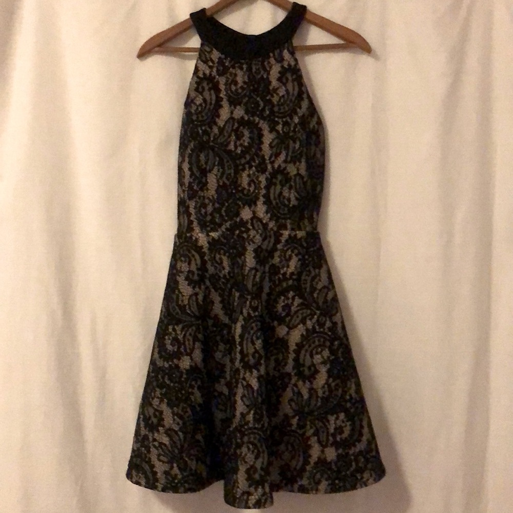 Black and Tan lace dress!